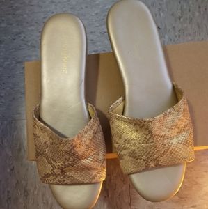 Daniel Green Gold Slip In Shoes